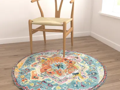 Round Rug Set 49 3D model