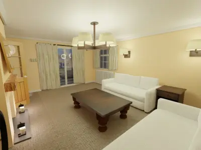 Living Room 3D model 12