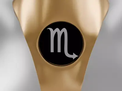 Scorpio zodiak symbol ring 3D model for 3D printing 3D print model