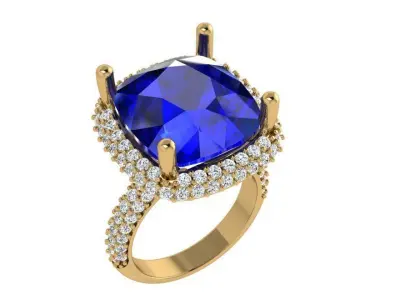 Cushion Halo Ring 4171 3D print model