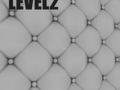 3D Capitone Model tufted headboard Low-poly 3D model