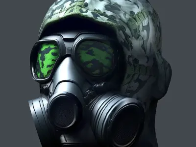 Helmet 3d model military combat Military Low-poly Low-poly 3D model 62