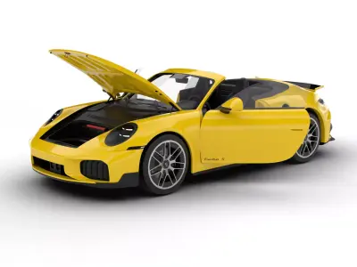 Porsche 911 Carrera Turbo S Aero Cabriolet 2026 HQ 3d model 3D model