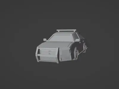 LowPolyPoliceCar Low-poly 3D model
