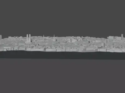 City made by hand 3D model