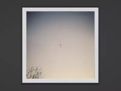 Square picture frame Free low-poly 3D model