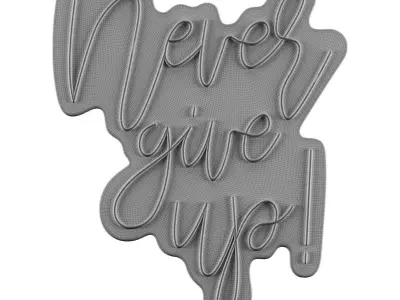 Never Give Up Neon Sign 3D model
