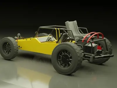 PUBG BUGGY - LOW POLY 3D Low-poly 3D model