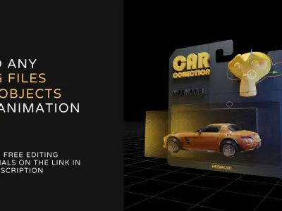 Toy car pack Blender animated template 3D model