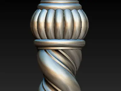 Columns ornate urn 3D model