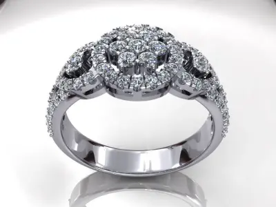 Luxury Diamond Ring 3D print model get