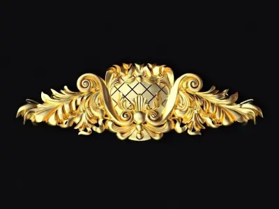 Central decor ornament for furniture 3D model 704