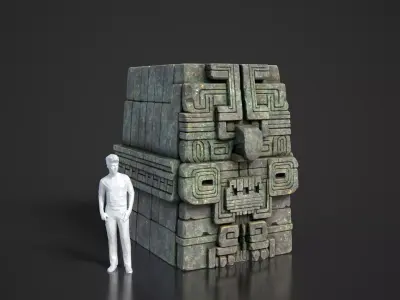 9 Mayan Block Modulars 3D Asset Pack 250803 Low-poly 3D model