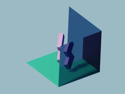 Simple Abstract Statue Free low-poly 3D model