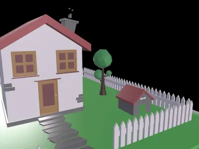 Sweet House  Low-poly 3D model