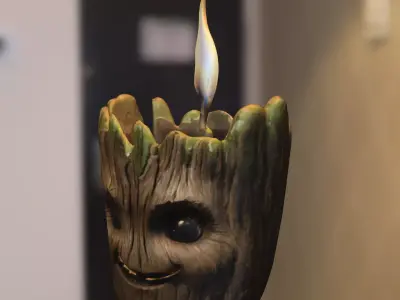 groot candle decor Low-poly 3D model