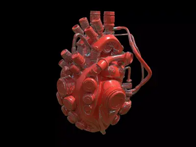 mechanical heart 3D model purchase