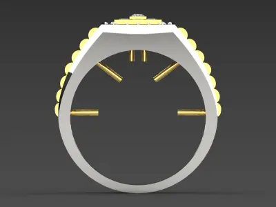 Luxury man Rolex design diamond ring model ror0007 3D print model