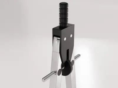 Compass metal 3D model