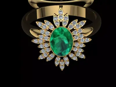 Jewel ring 3D print model