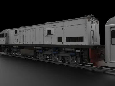 Locomotive CC 201  Low-poly 3D model