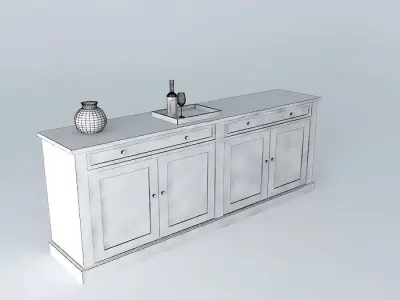 Decorated buffet Free 3D model