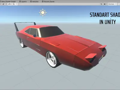 Dodge Charger Daytona Low-poly 3D model