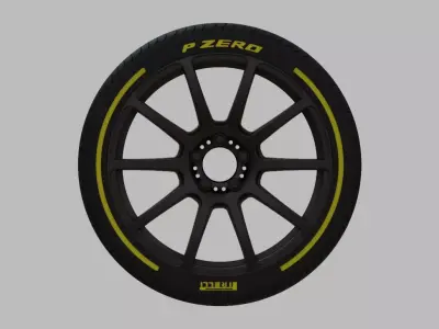 Miniature Konig Runlite Rim and Tire - 3D Print - No Textures 3D print model