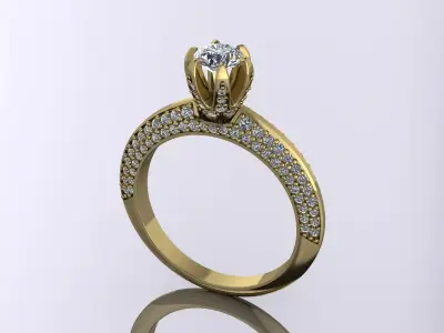 Brand Tiffany Elegant Jewelry Gold Brand 3D print model