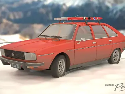 Renault 20 TS - 1978 - 3D model Low-poly 3D model