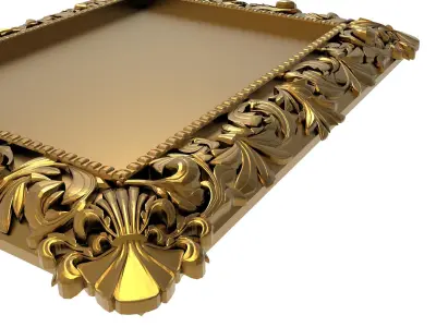 carved frame 3D model