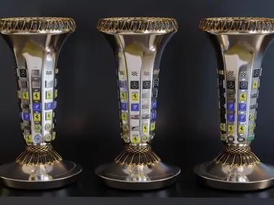 F1 Trophy - FIA World Constructors Championship Low-poly 3D model