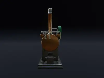 Steampunk Machine Low-poly 3D model