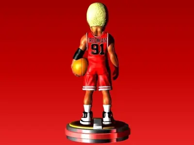 DENNIS RODMAN CHICAGO BULLS FIGURE BASKETBALL  NBA JORDAN 3D print model