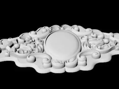 Central decor ornament for furniture 3D model 921