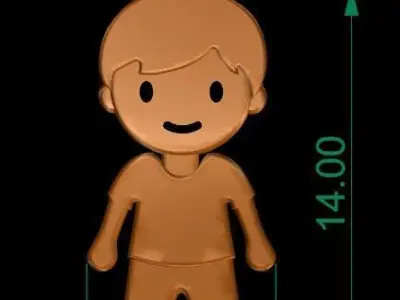 Boy Pendant 02 3D print model