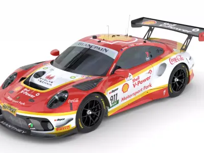 Porsche 911 GT3 R 2018 3D model