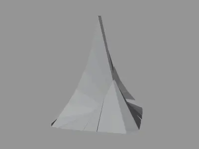 Artistic Decorative Peak Structure Low-poly 3D model