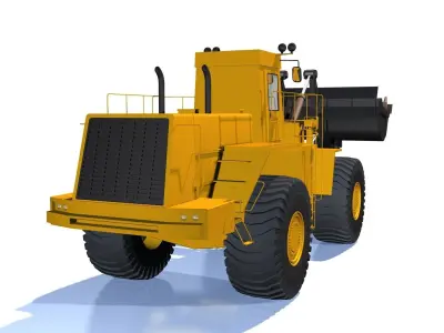 Tractor bulldozer 3D model
