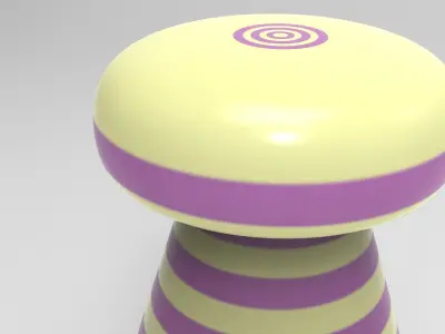 Infitu Side Table Low-poly 3D model