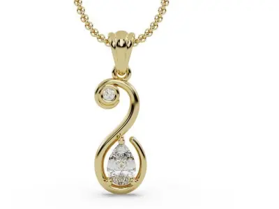 pendant necklace 3D print model 17