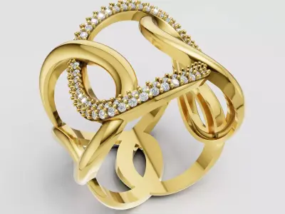 Women Ring 3D print model C 92 3D print model