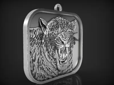 The Jaguar Pendant 3D print model