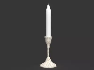 Candle Holder Low-poly 3D model shop