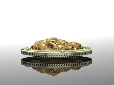 lion head pendant 3D print model