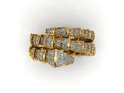 Snake ring Bul 3D print model