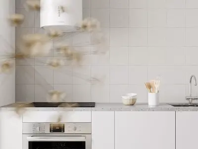 Modern living room dining room interior scenes 243 3D model