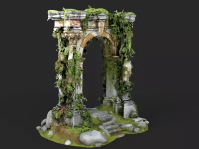Ruined Archway High Detail 3D model