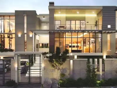 Exterior modern house for render 3D model
