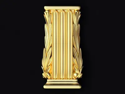 carved pilaster 3D model buy